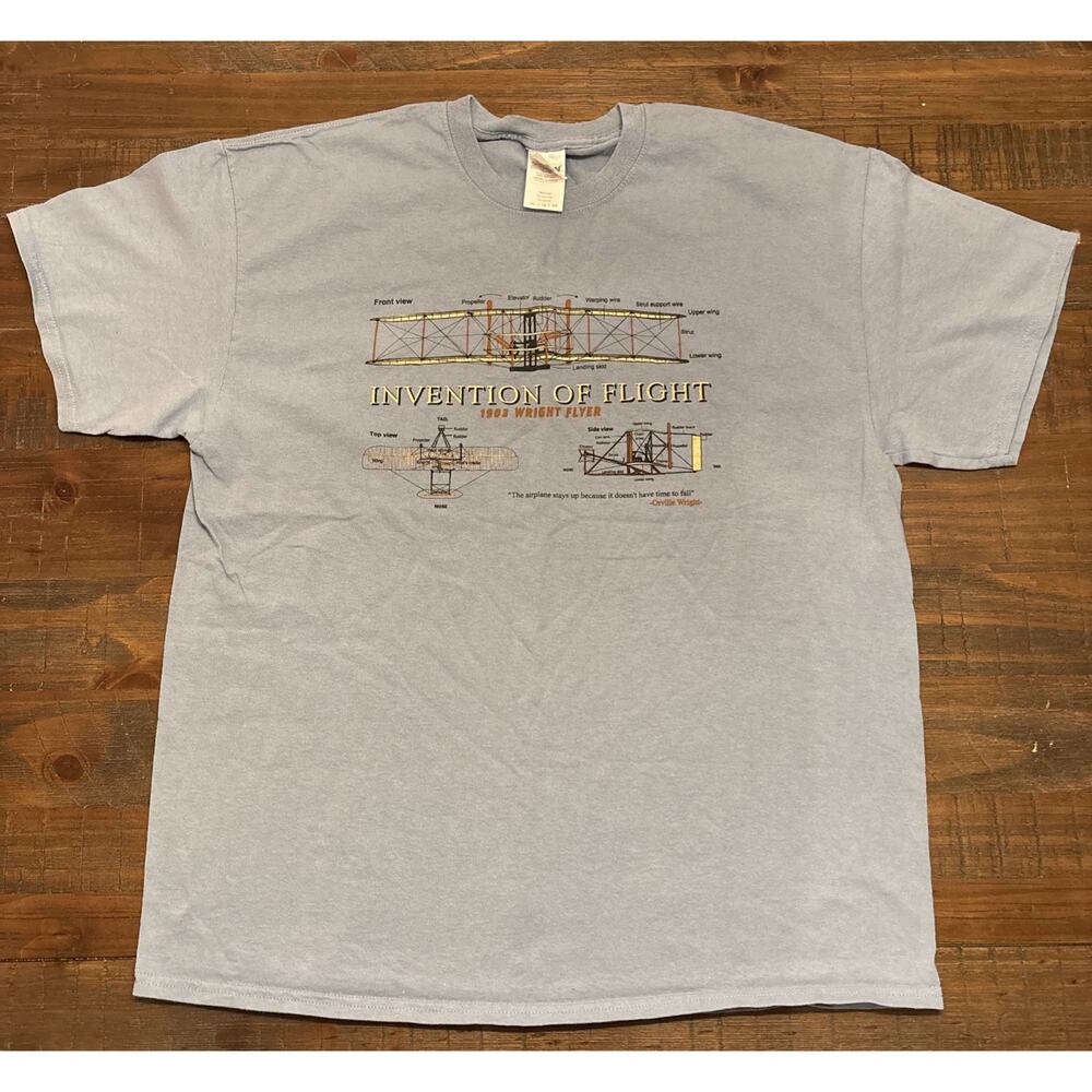 Invention Of Flight T Shirt Orville Wright XL